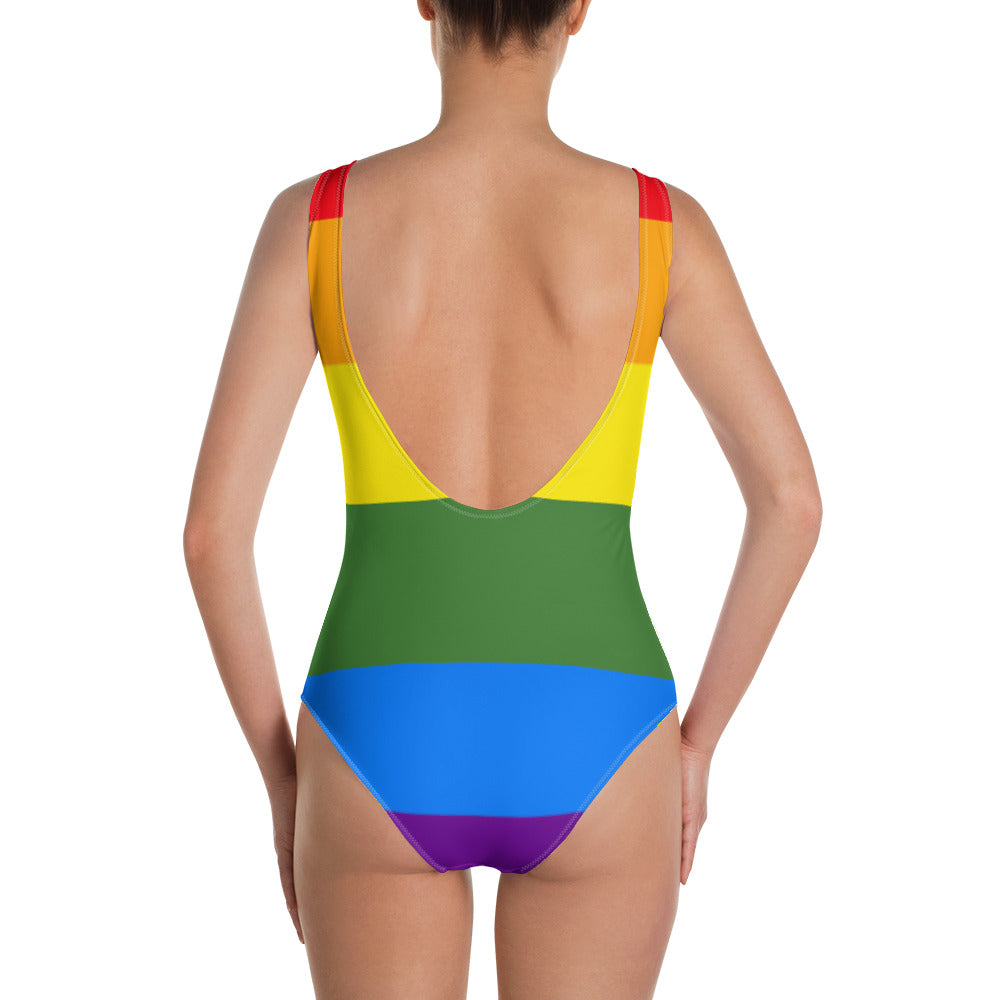 One-Piece Swimsuit - Share Love (rainbow 4)