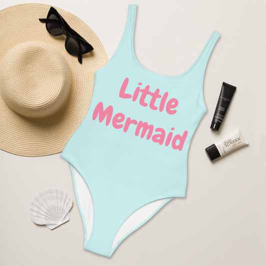 One-Piece Swimsuit - Little Mermaid (cyan/pink)