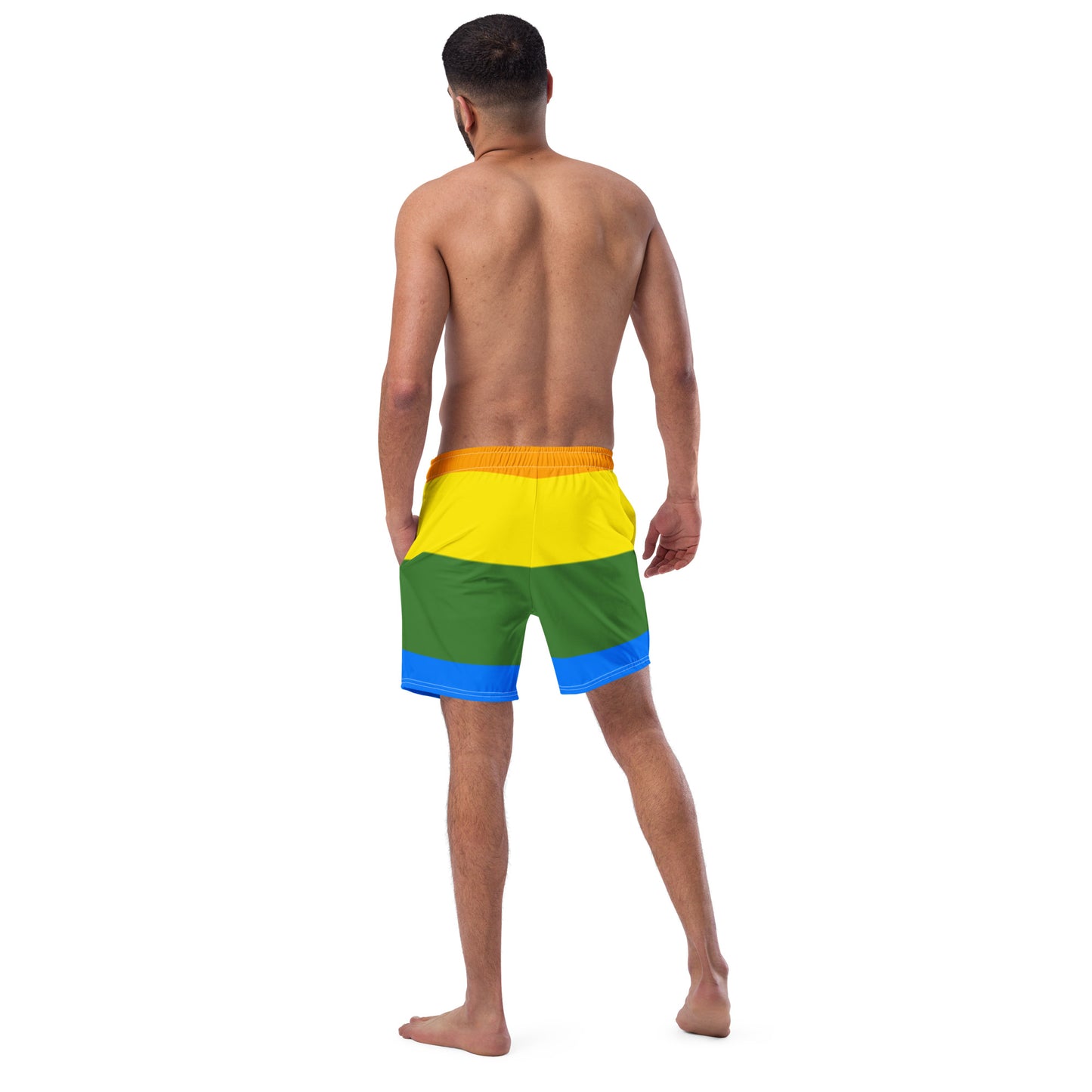 All-Over Print Recycled Swim Trunks - Share Love (rainbow 1)