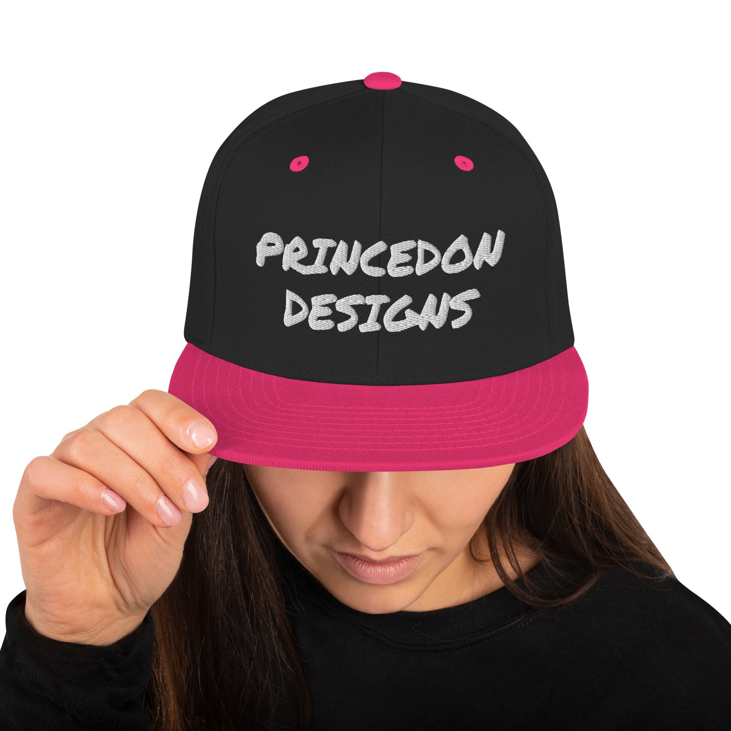 Snapback Hat - PD (white embroidery)