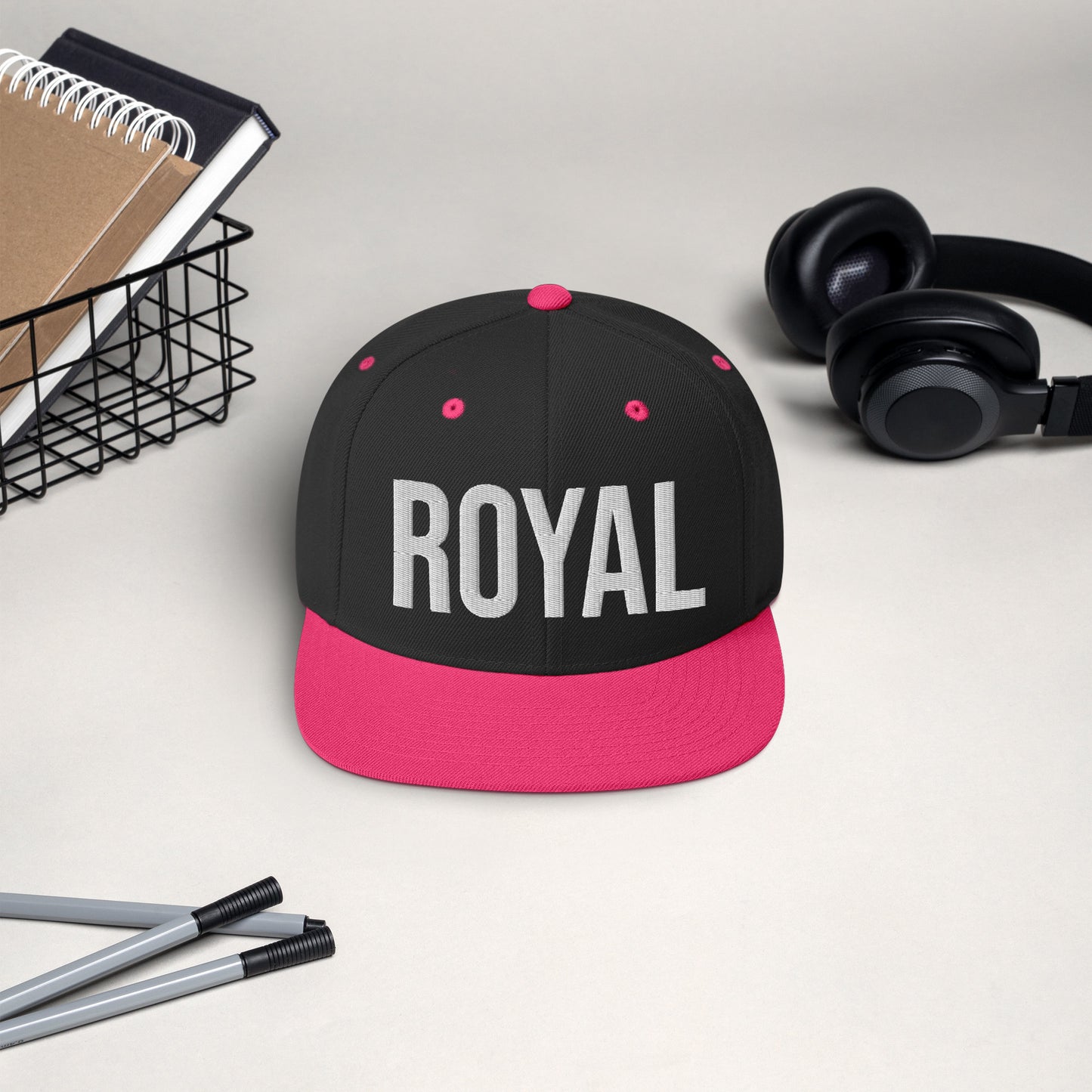 Snapback Hat - Royal (white embroidery)