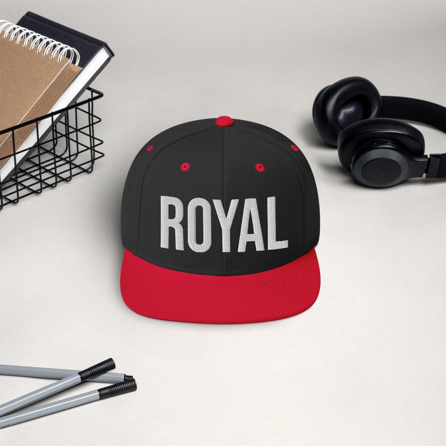 Snapback Hat - Royal (white embroidery)