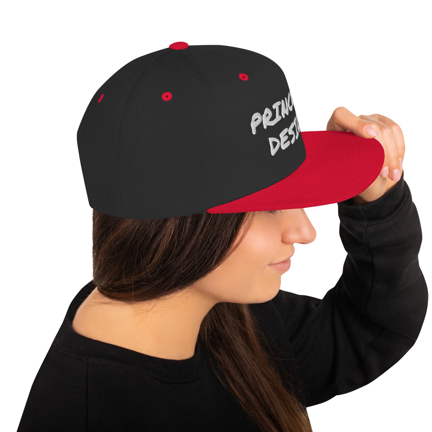 Snapback Hat - PD (white embroidery)