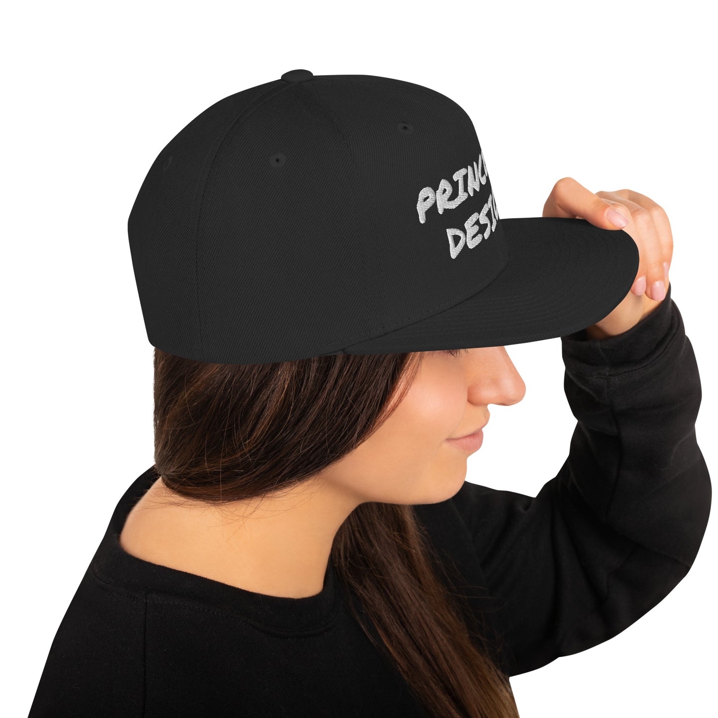 Snapback Hat - PD (white embroidery)