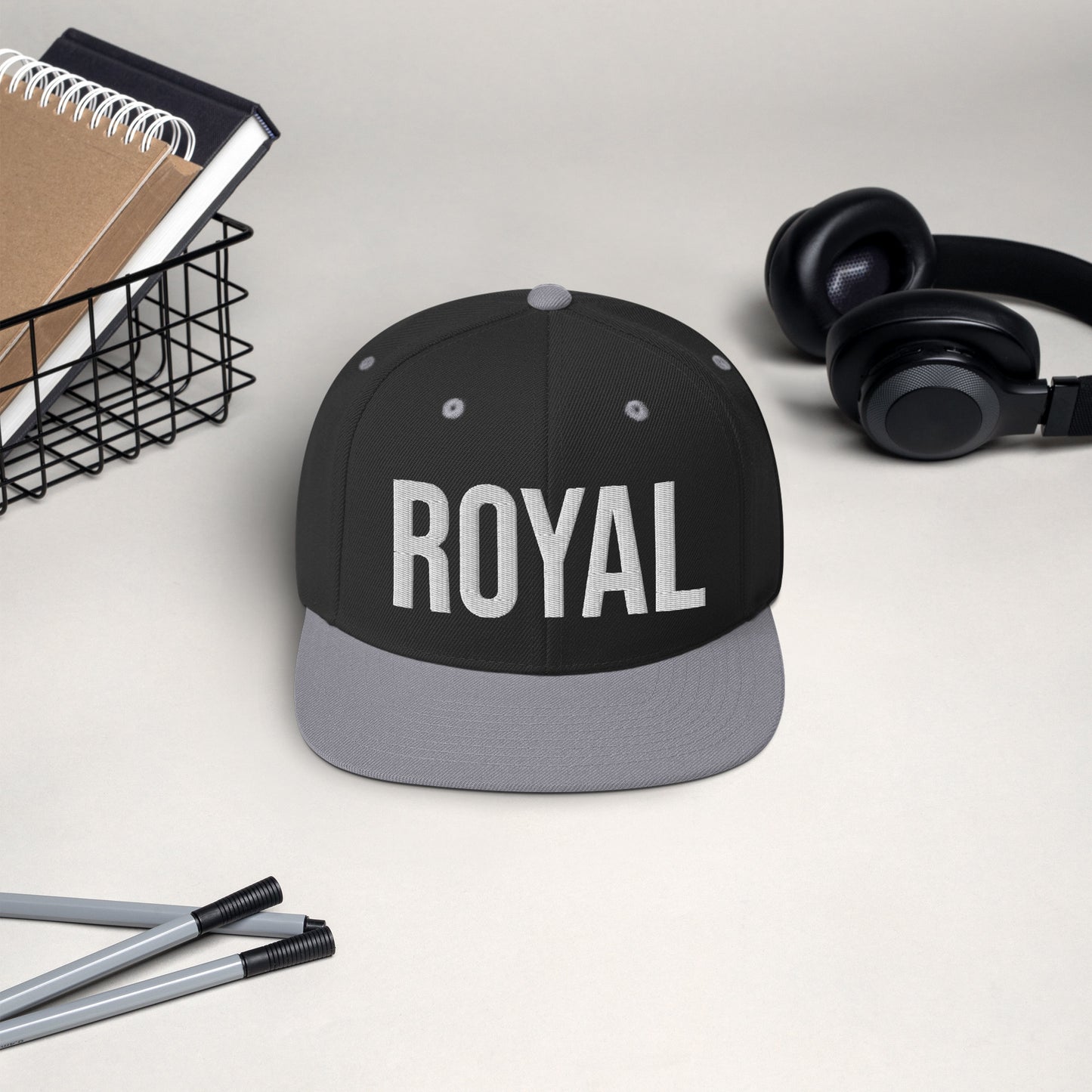 Snapback Hat - Royal (white embroidery)