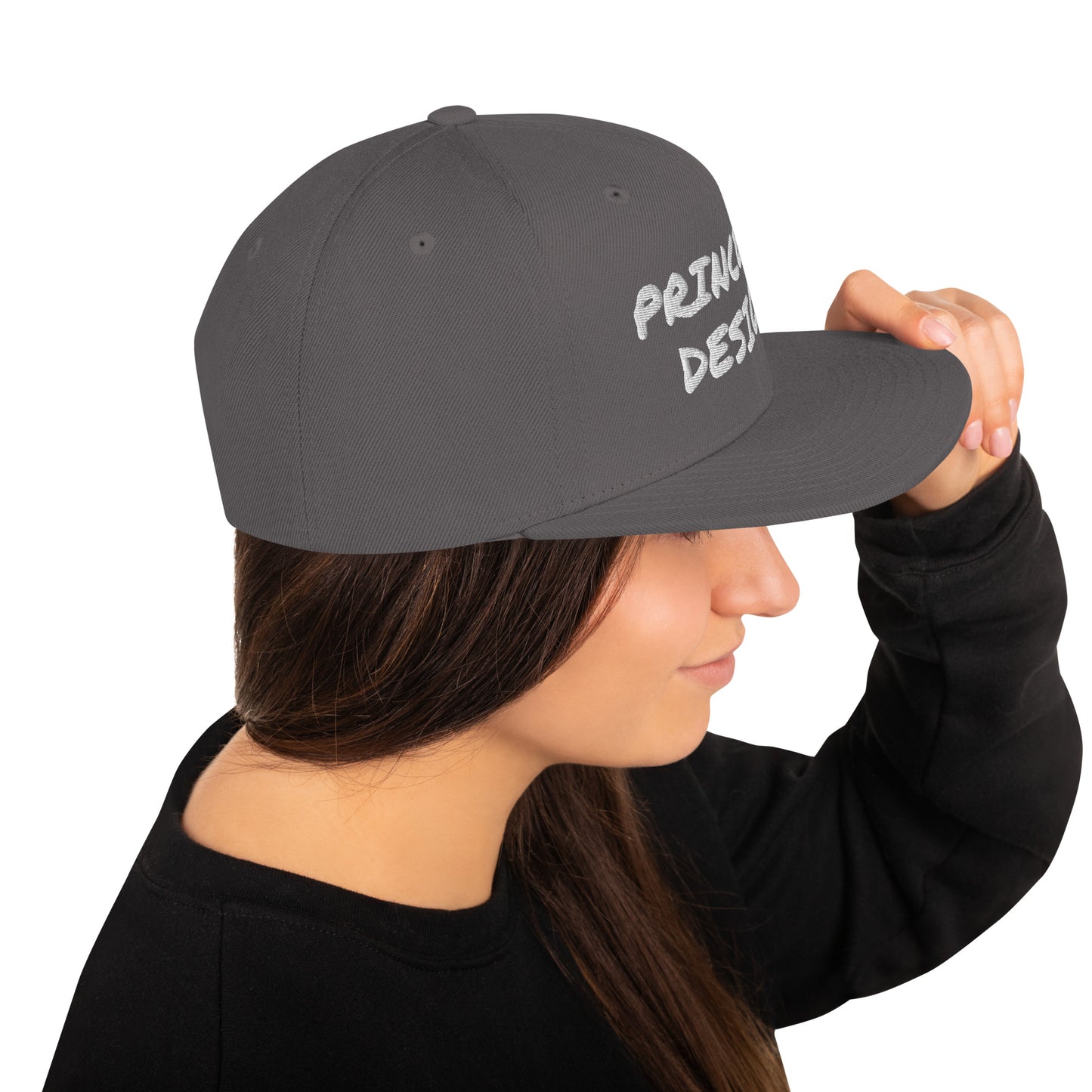 Snapback Hat - PD (white embroidery)