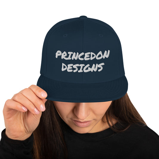 Snapback Hat - PD (white embroidery)