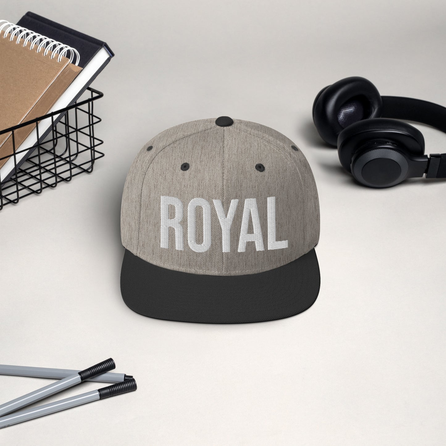 Snapback Hat - Royal (white embroidery)