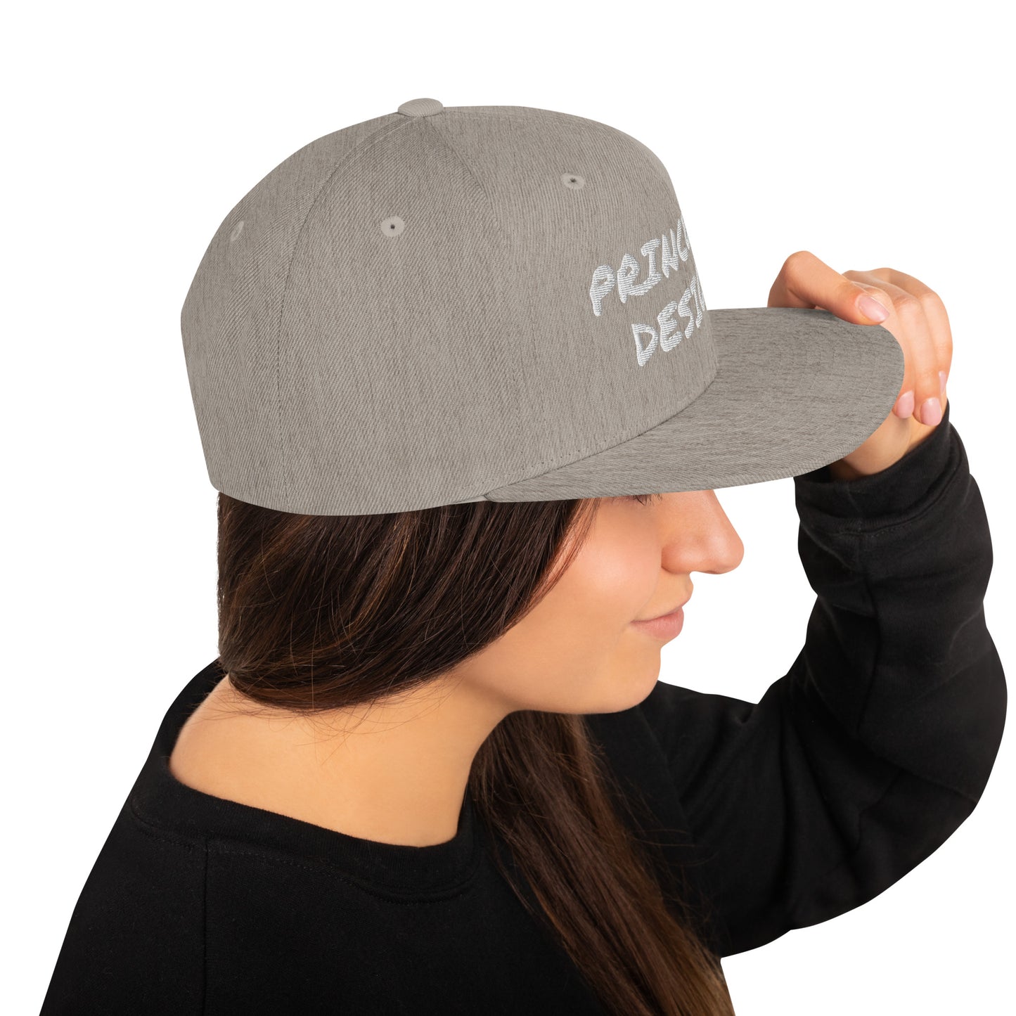 Snapback Hat - PD (white embroidery)