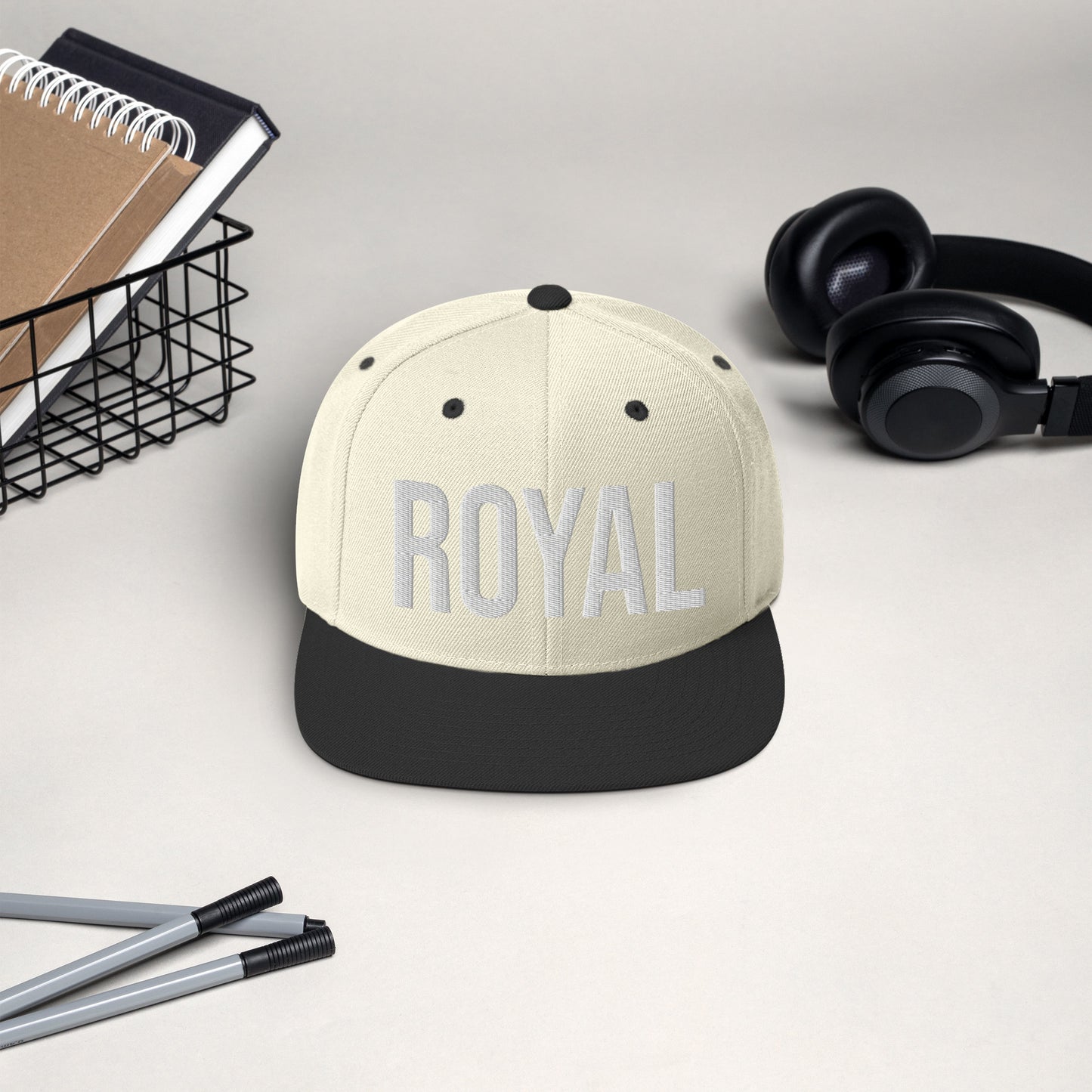 Snapback Hat - Royal (white embroidery)