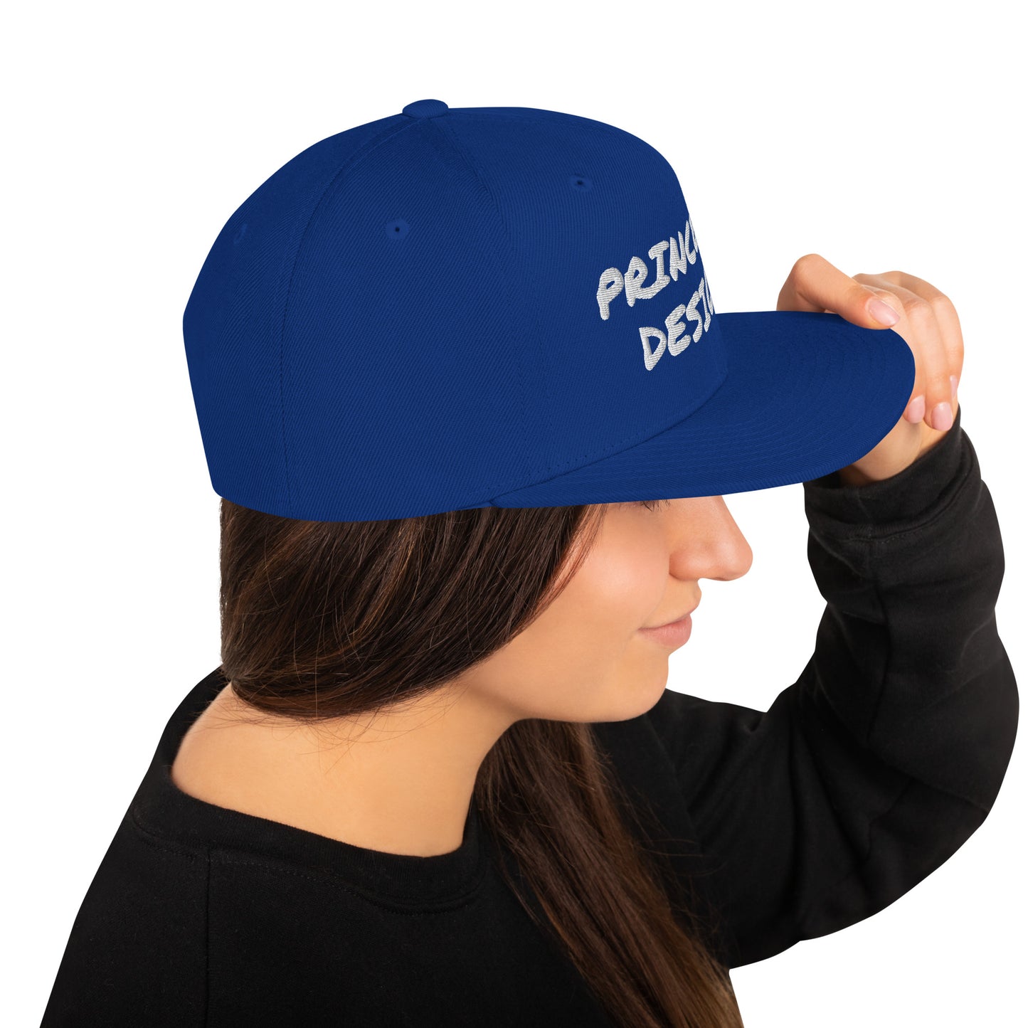 Snapback Hat - PD (white embroidery)