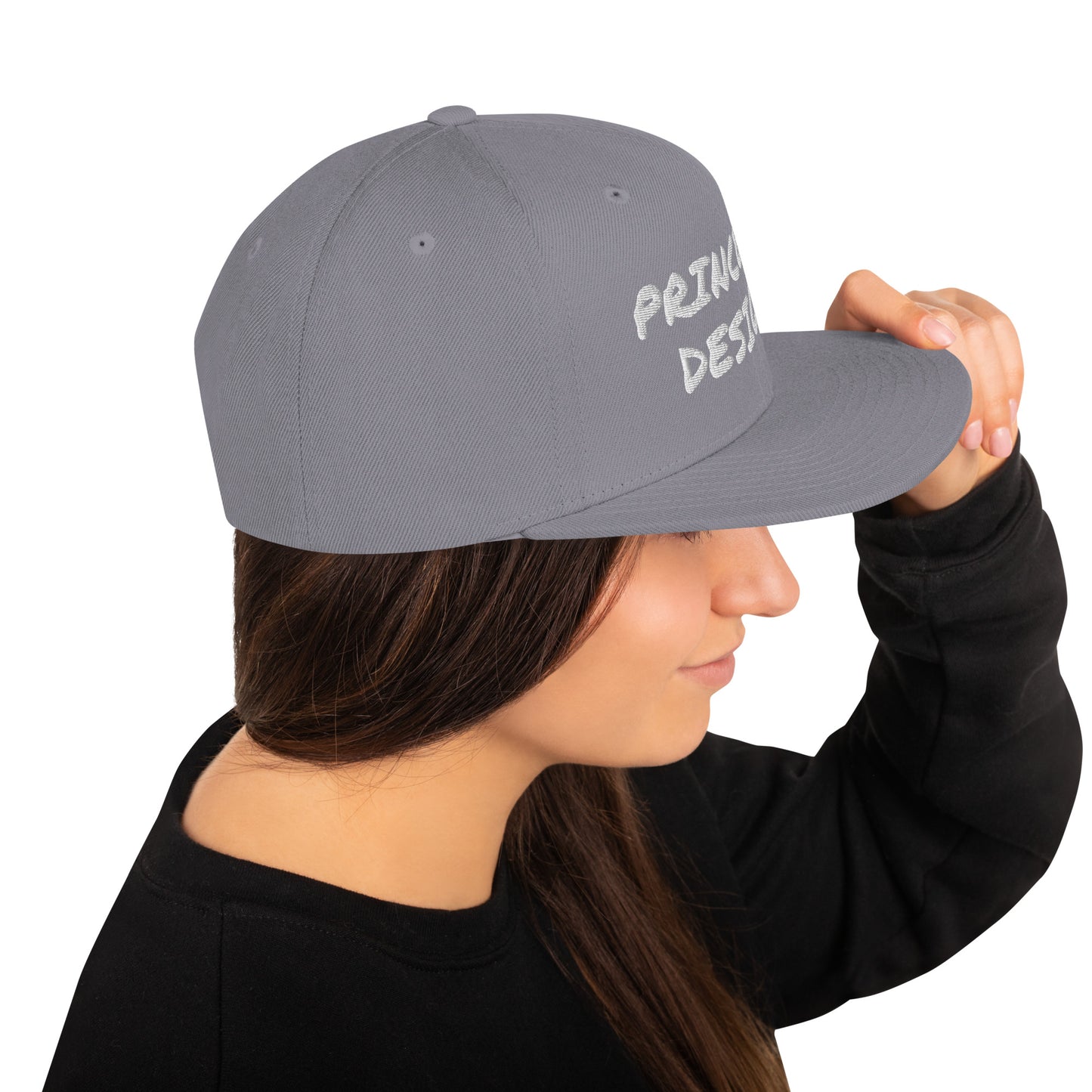 Snapback Hat - PD (white embroidery)