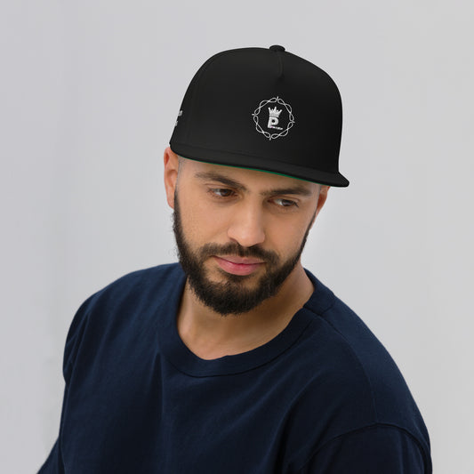 Flat Bill Logo Cap - White Logo