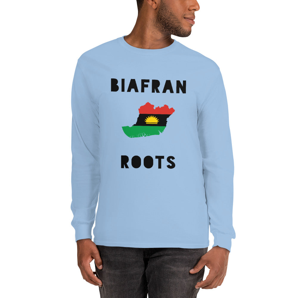 Men’s Biafra LS - Biafran Roots 2 (black print)