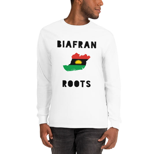 Men’s Biafra LS - Biafran Roots 2 (black print)