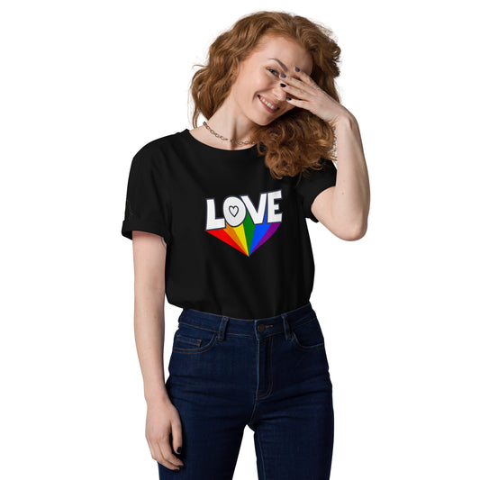 Unisex Rainbow Organic Cotton T-Shirt - Love Rainbow