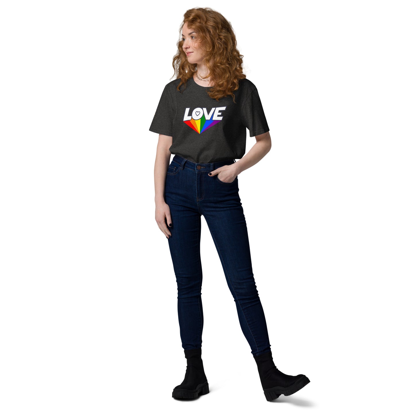 Unisex Rainbow Organic Cotton T-Shirt - Love Rainbow