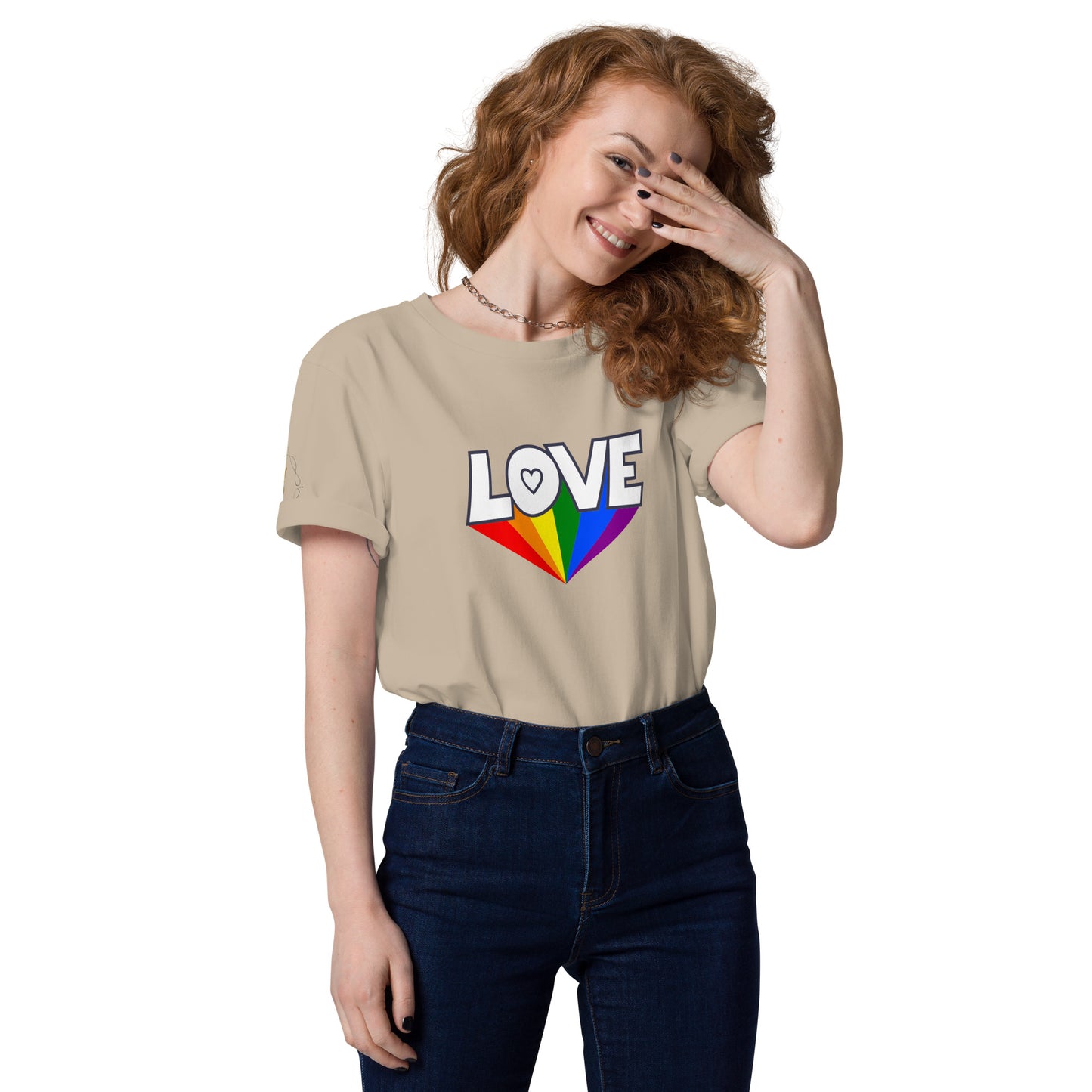 Unisex Rainbow Organic Cotton T-Shirt - Love Rainbow