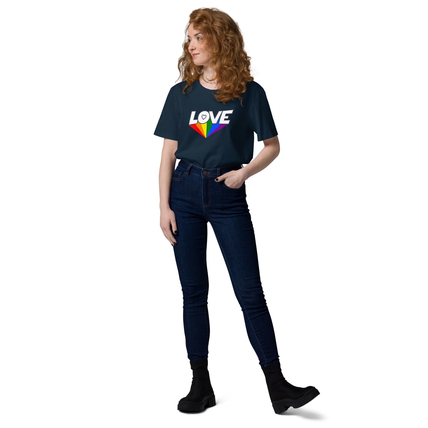 Unisex Rainbow Organic Cotton T-Shirt - Love Rainbow