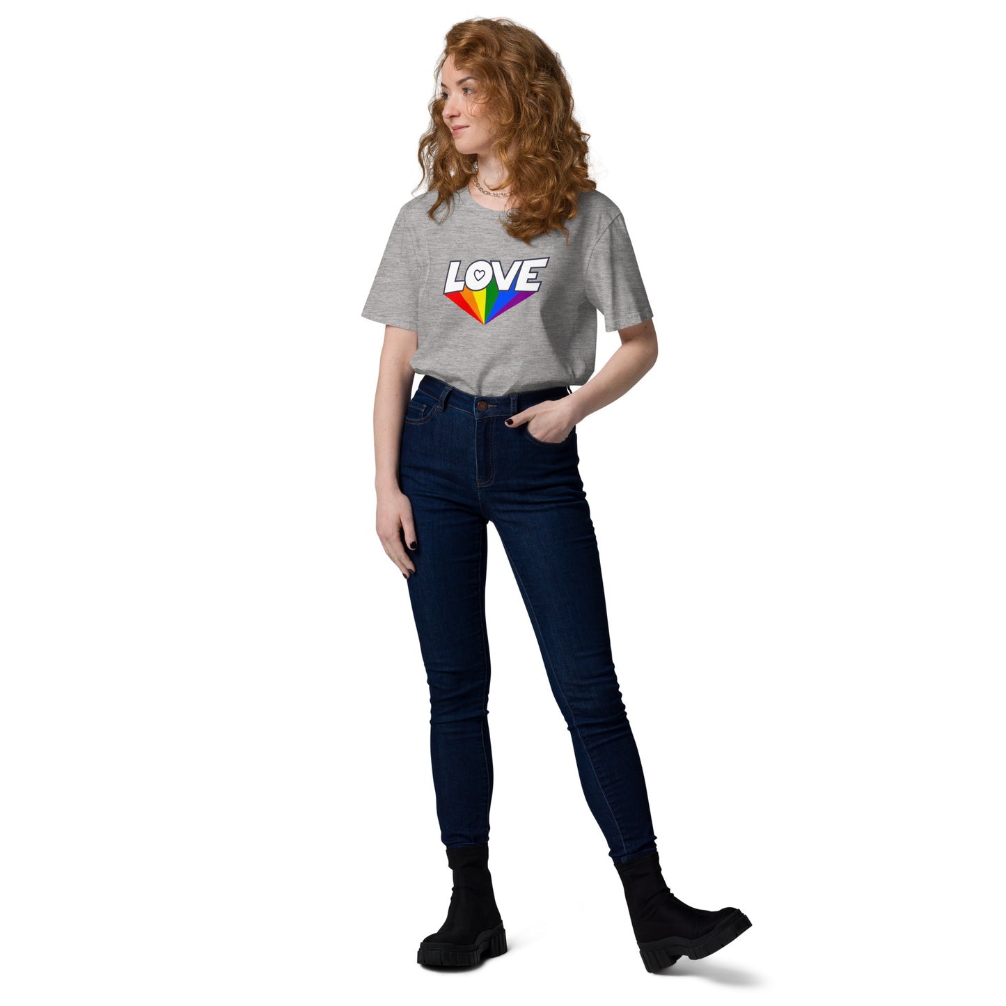 Unisex Rainbow Organic Cotton T-Shirt - Love Rainbow