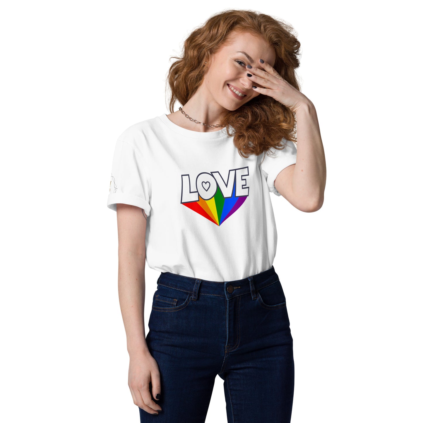 Unisex Rainbow Organic Cotton T-Shirt - Love Rainbow