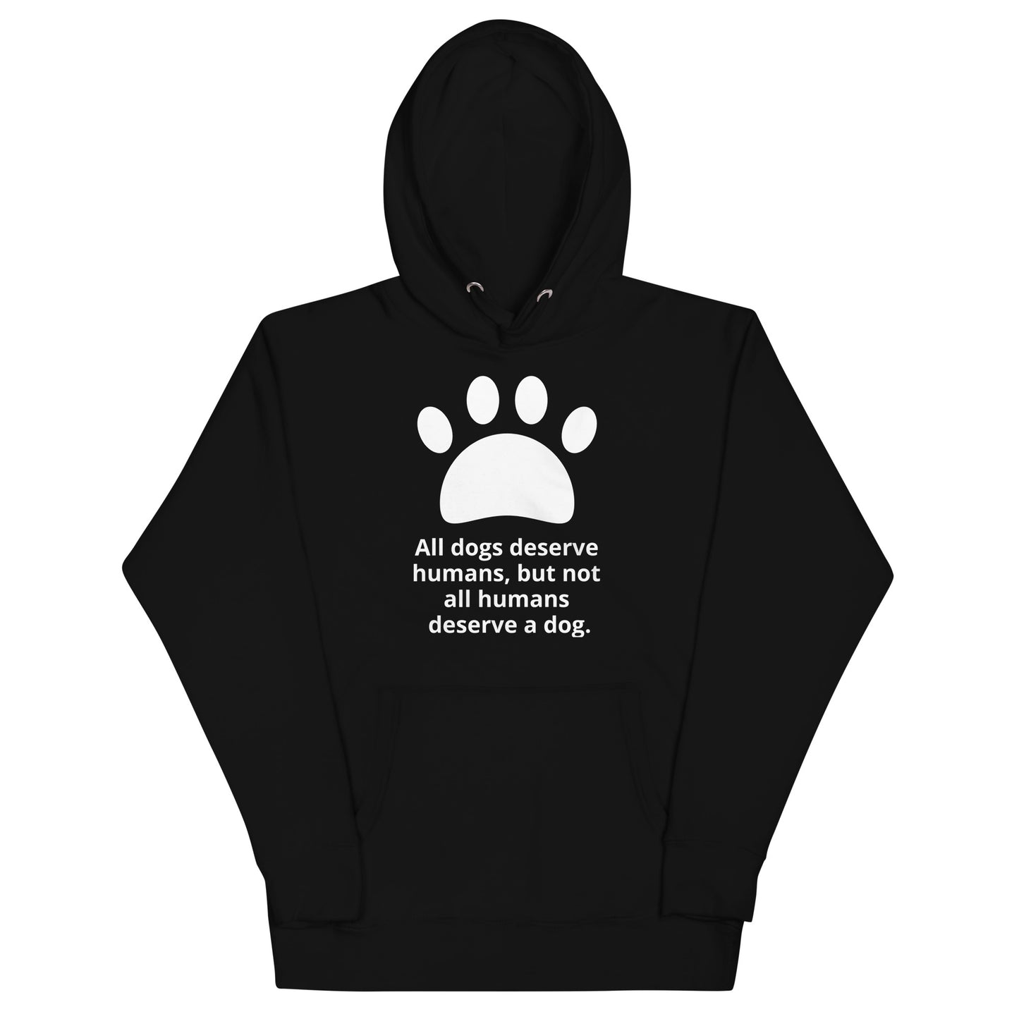 Unisex Dog Lover Hoodie - Paw Print (white print)