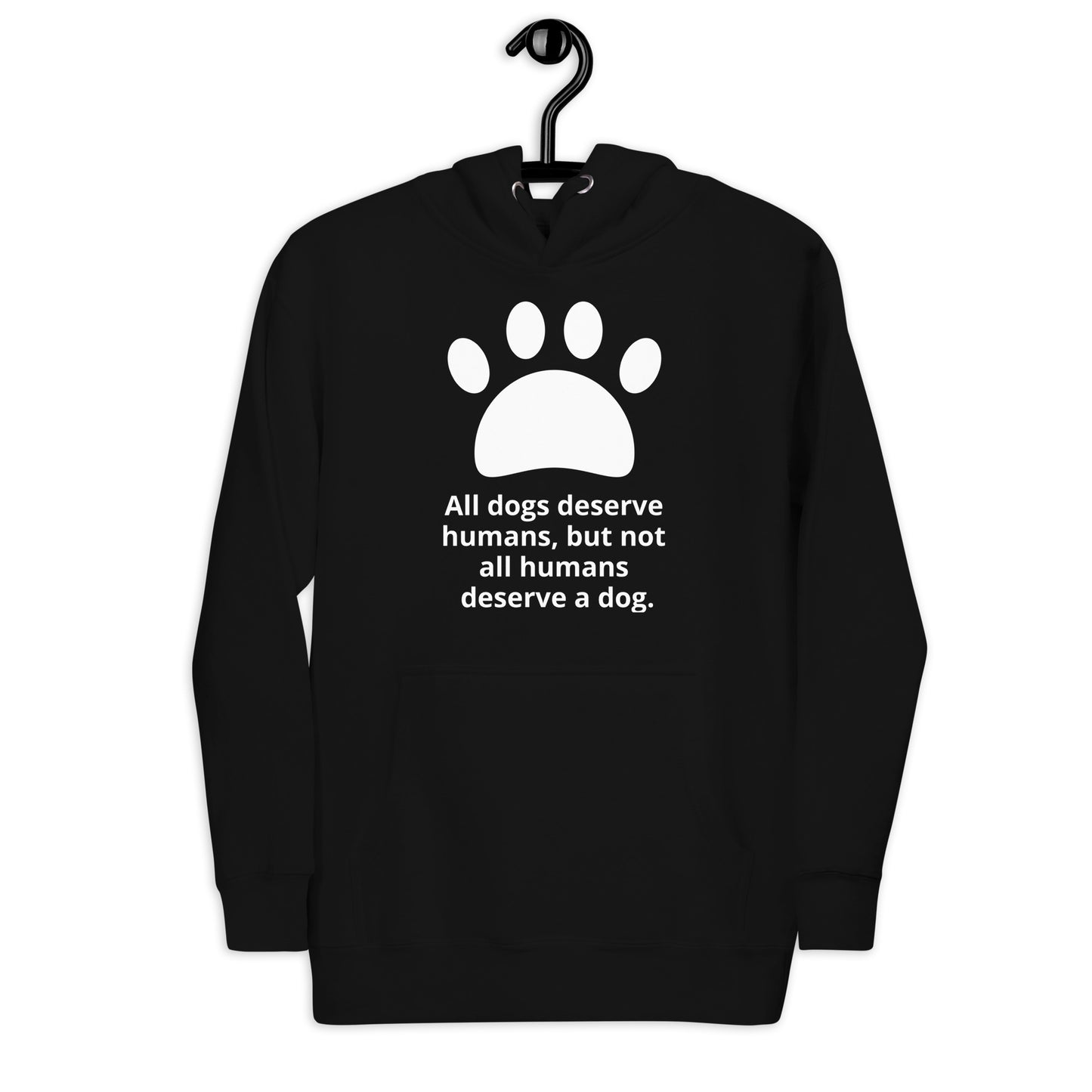 Unisex Dog Lover Hoodie - Paw Print (white print)