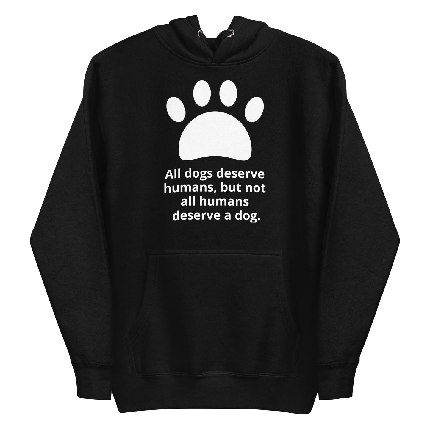 Unisex Dog Lover Hoodie - Paw Print (white print)