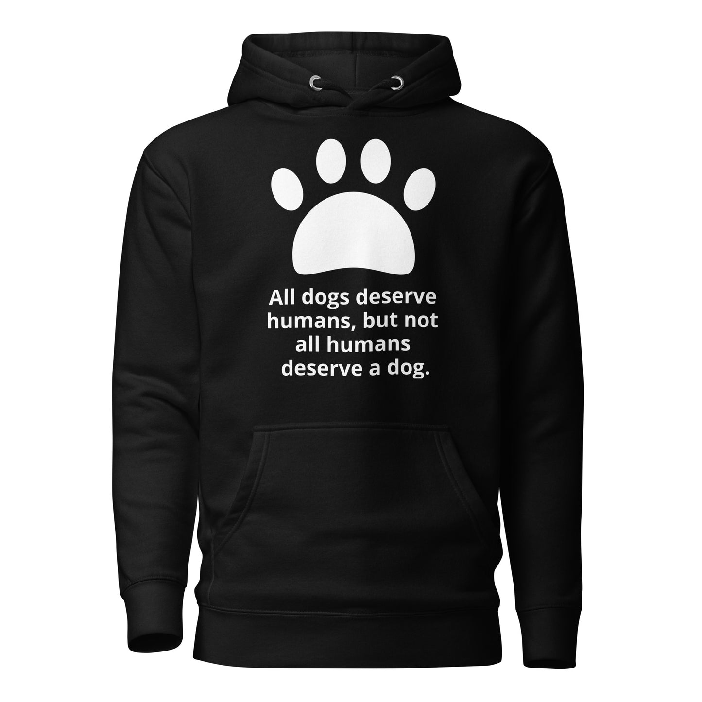 Unisex Dog Lover Hoodie - Paw Print (white print)