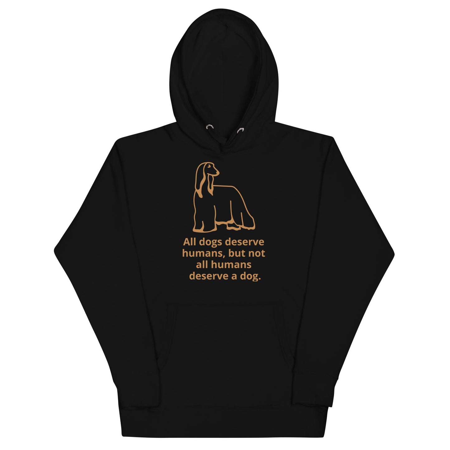 Unisex Dog Lover Hoodie - Afghan (brown print)