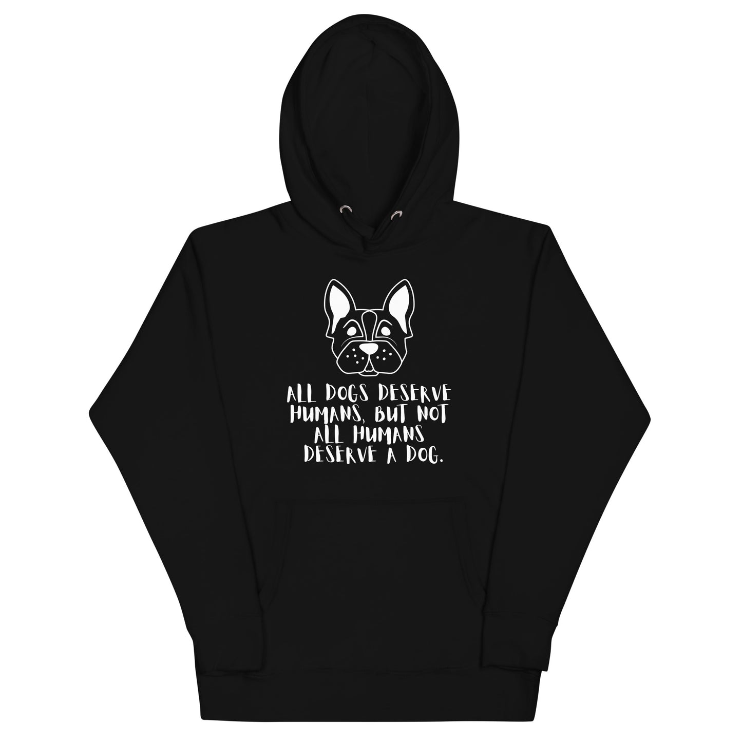 Unisex Dog Lover Hoodie - French Bulldog (white print)