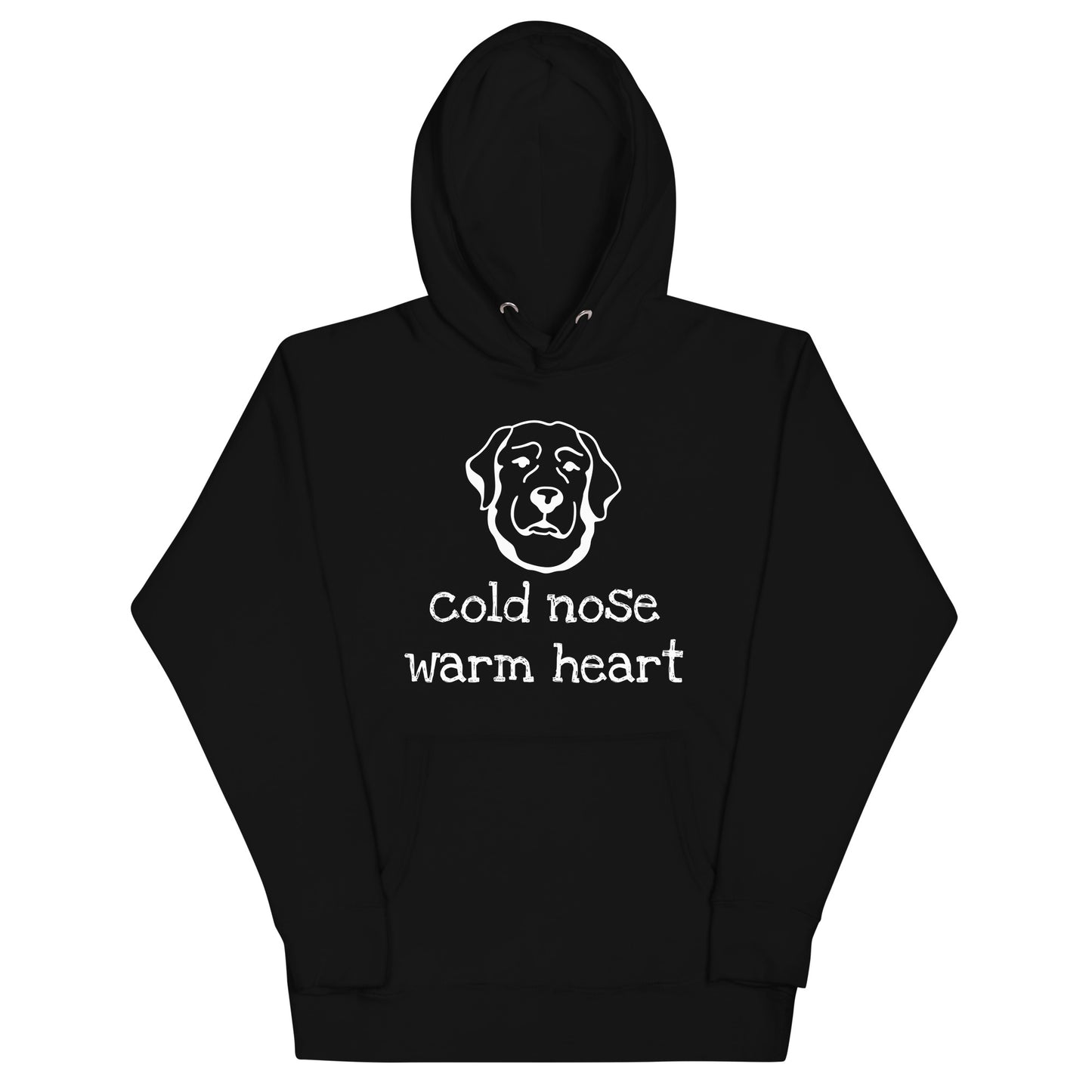 Unisex Dog Lover Hoodie - cold nose warm heart - Golden Retriever (white print)