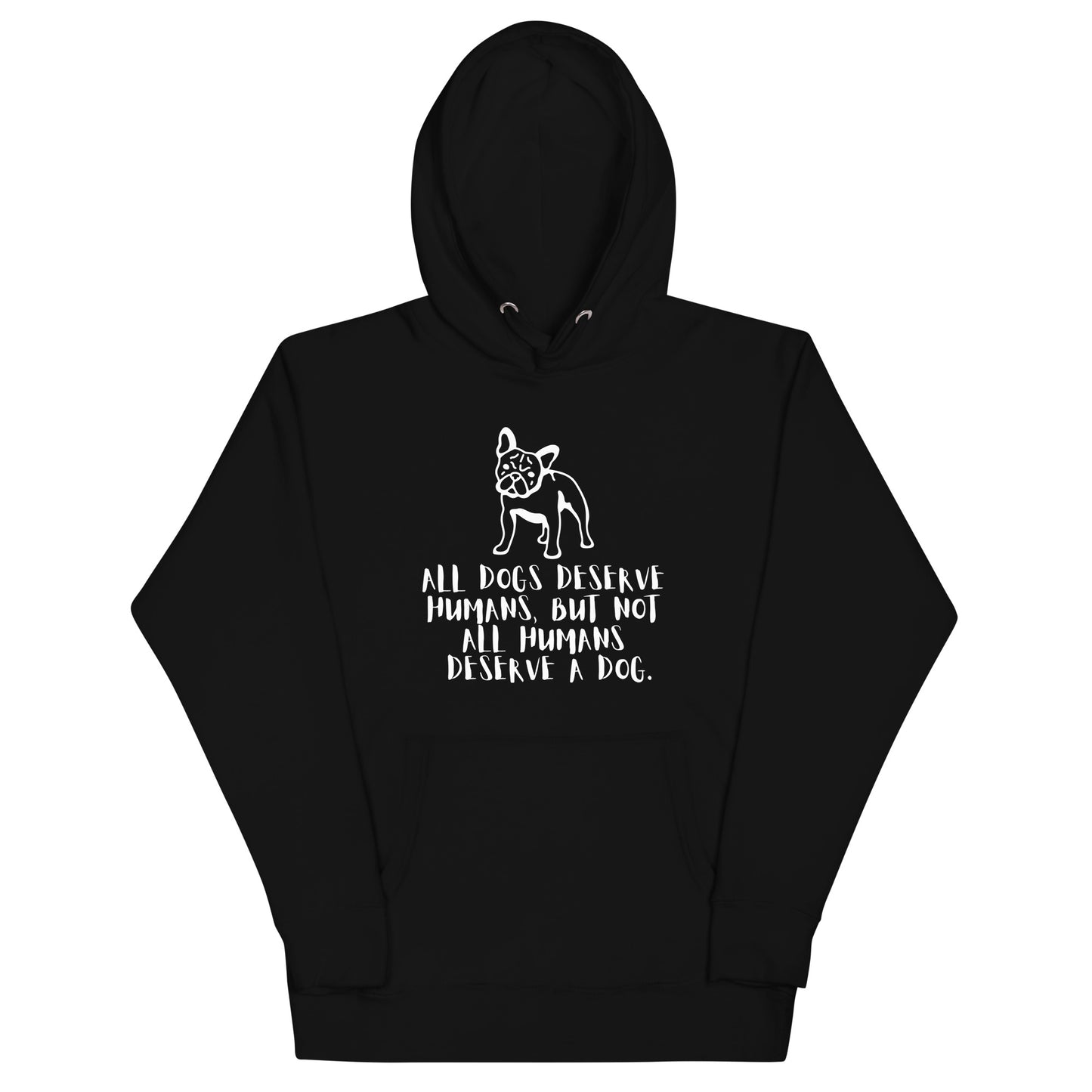 Unisex Dog Lover Hoodie - French Bulldog 2 (white print)