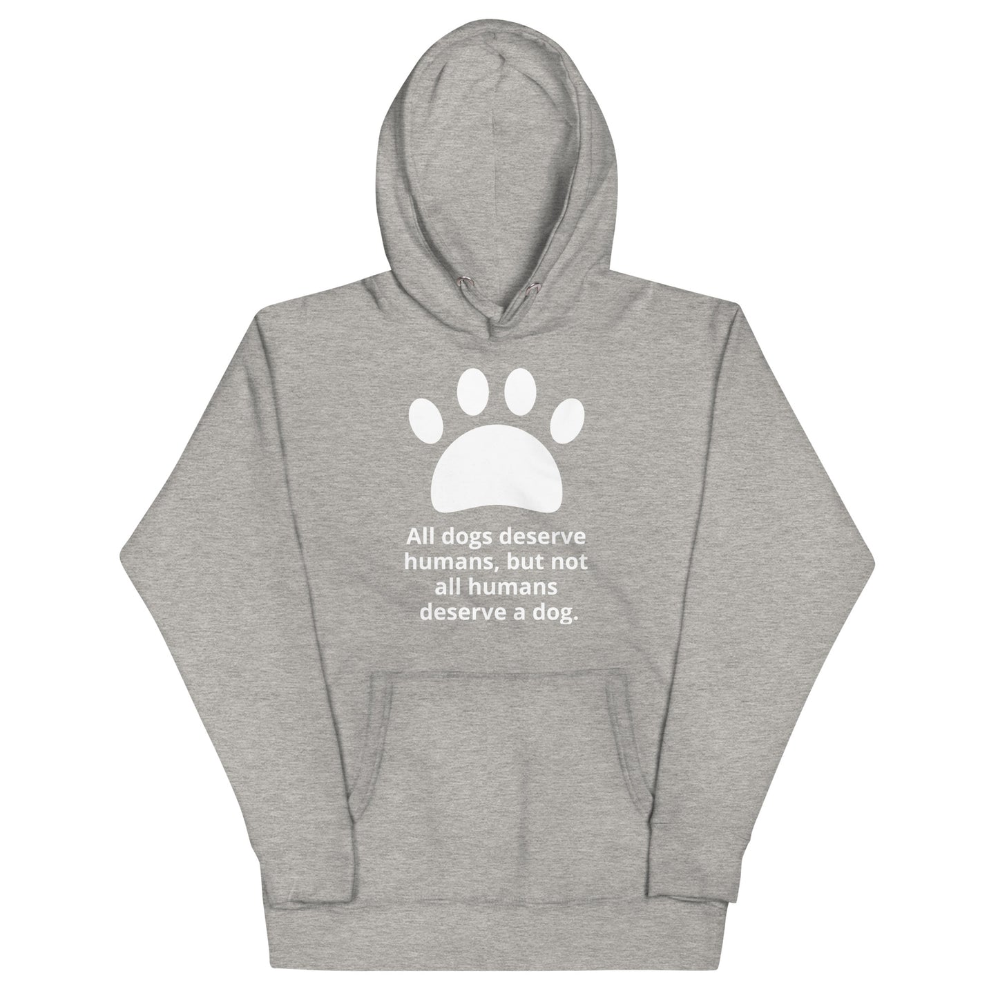 Unisex Dog Lover Hoodie - Paw Print (white print)