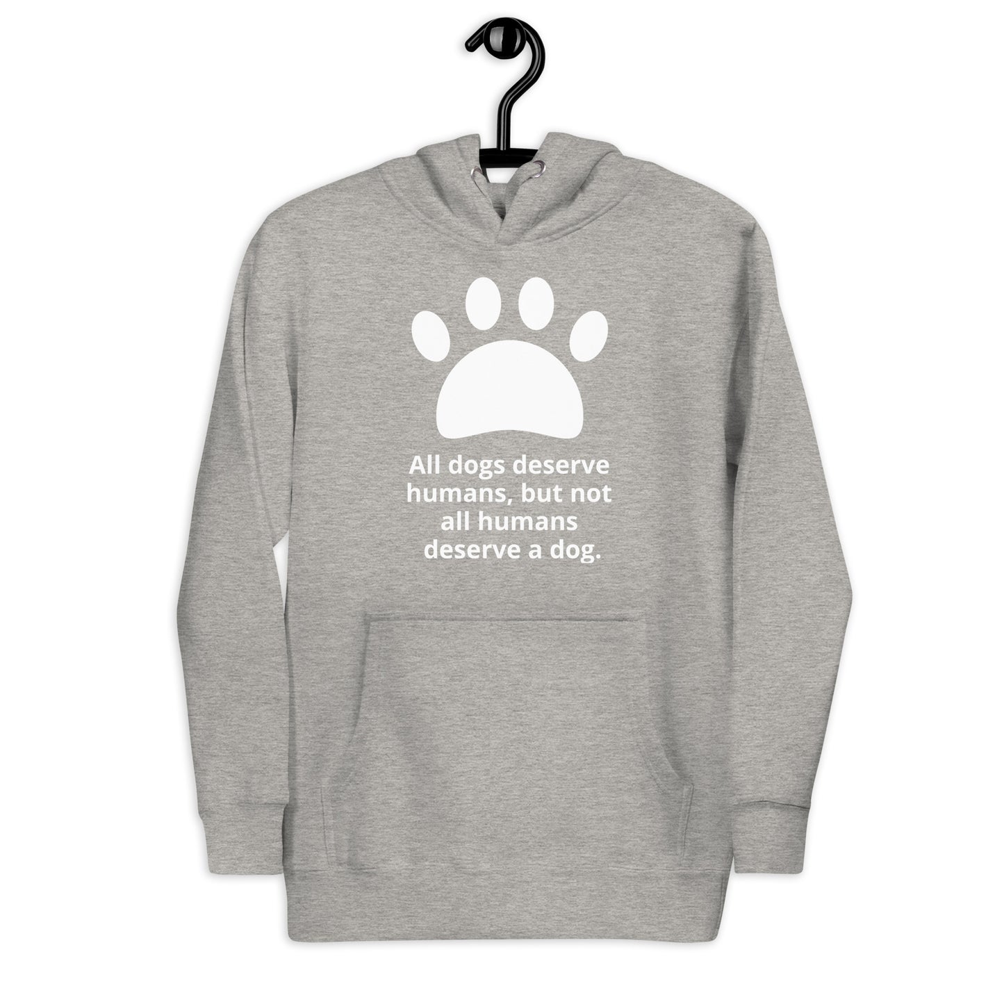 Unisex Dog Lover Hoodie - Paw Print (white print)