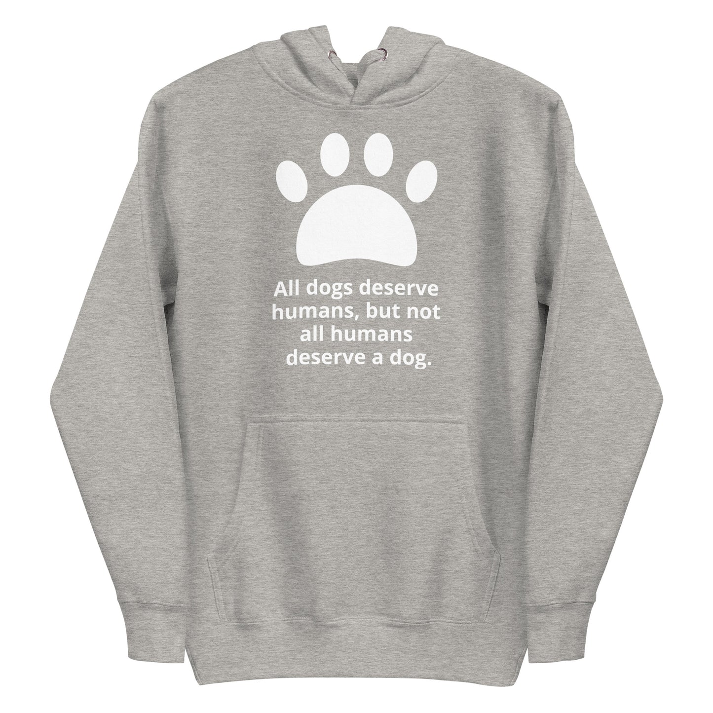 Unisex Dog Lover Hoodie - Paw Print (white print)