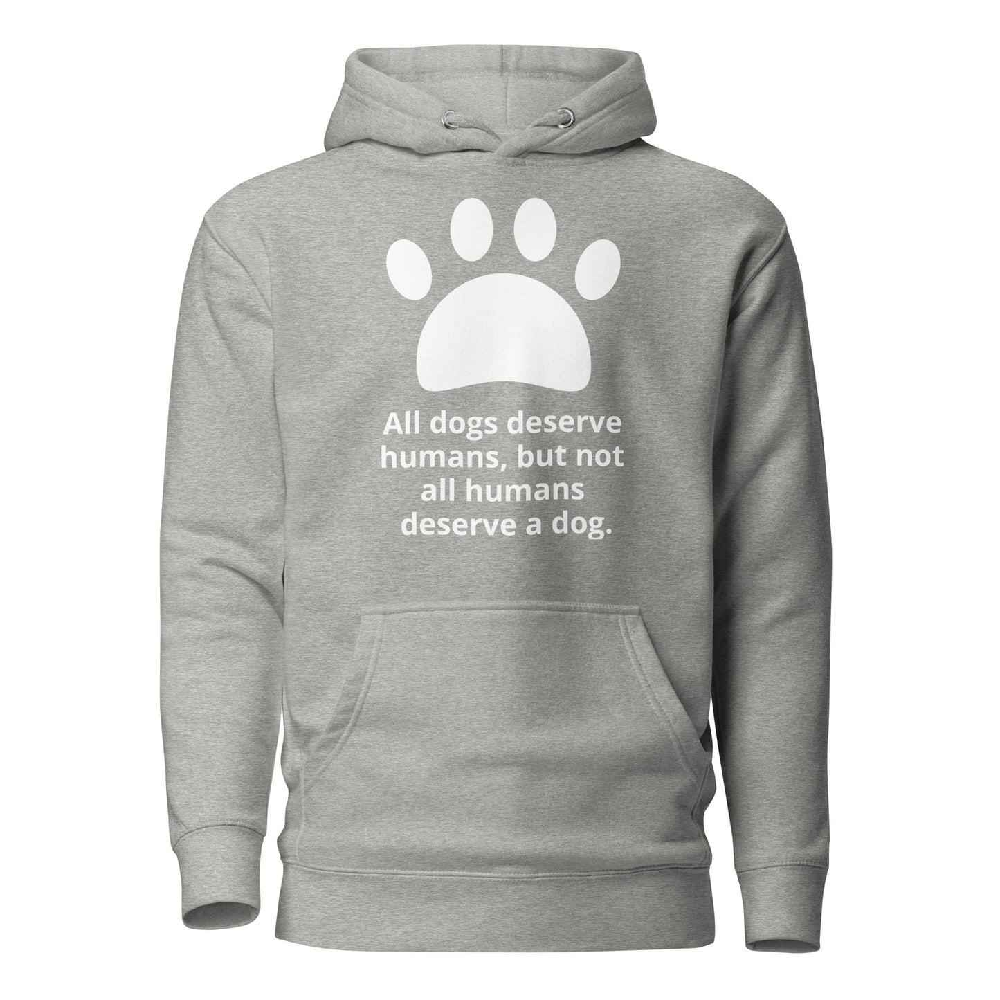 Unisex Dog Lover Hoodie - Paw Print (white print)