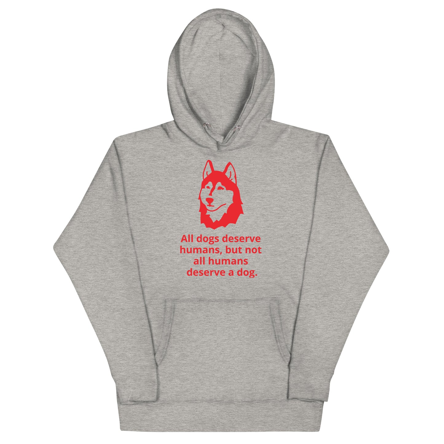 Unisex Dog Lover Hoodie - Husky (red print)