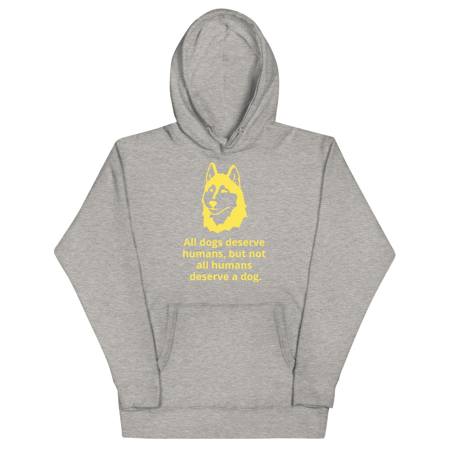 Unisex Dog Lover Hoodie - Husky (yellow print)