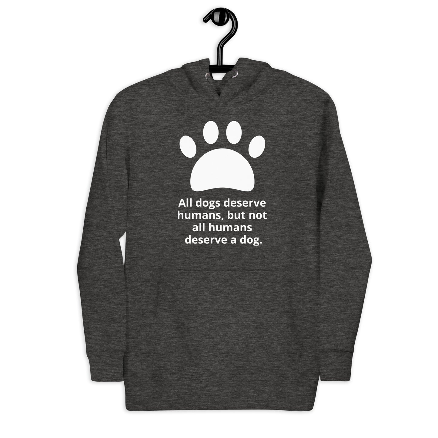 Unisex Dog Lover Hoodie - Paw Print (white print)