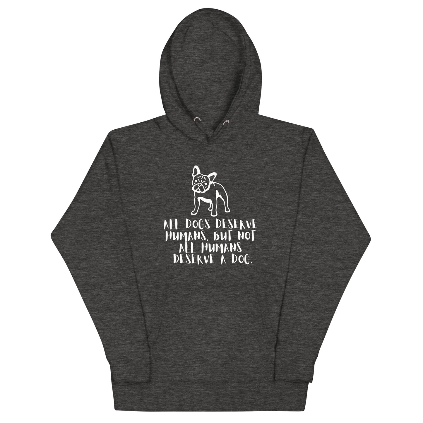 Unisex Dog Lover Hoodie - French Bulldog 2 (white print)