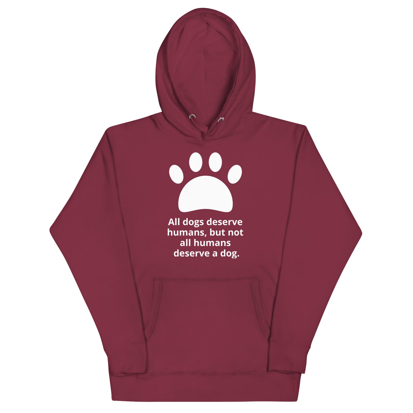 Unisex Dog Lover Hoodie - Paw Print (white print)