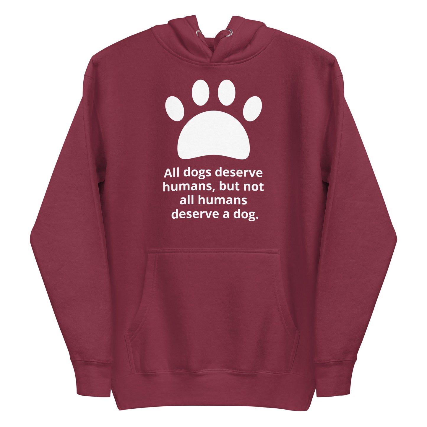 Unisex Dog Lover Hoodie - Paw Print (white print)