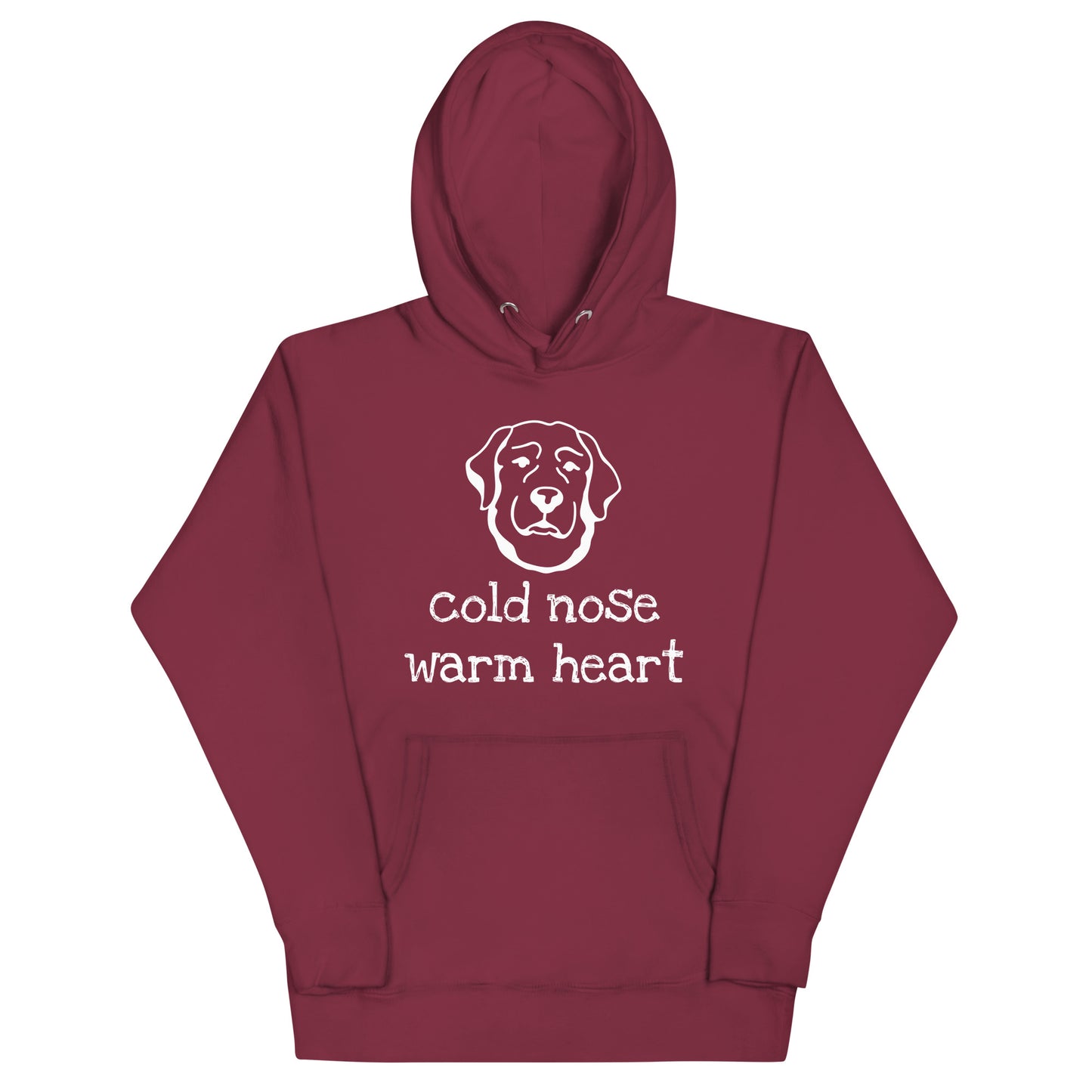 Unisex Dog Lover Hoodie - cold nose warm heart - Golden Retriever (white print)