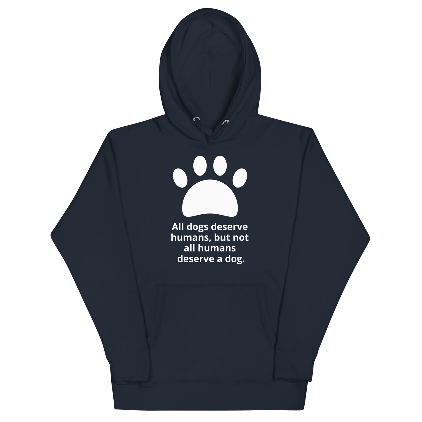 Unisex Dog Lover Hoodie - Paw Print (white print)