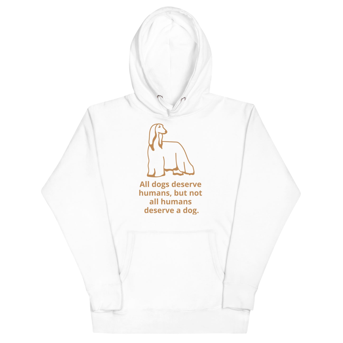 Unisex Dog Lover Hoodie - Afghan (brown print)