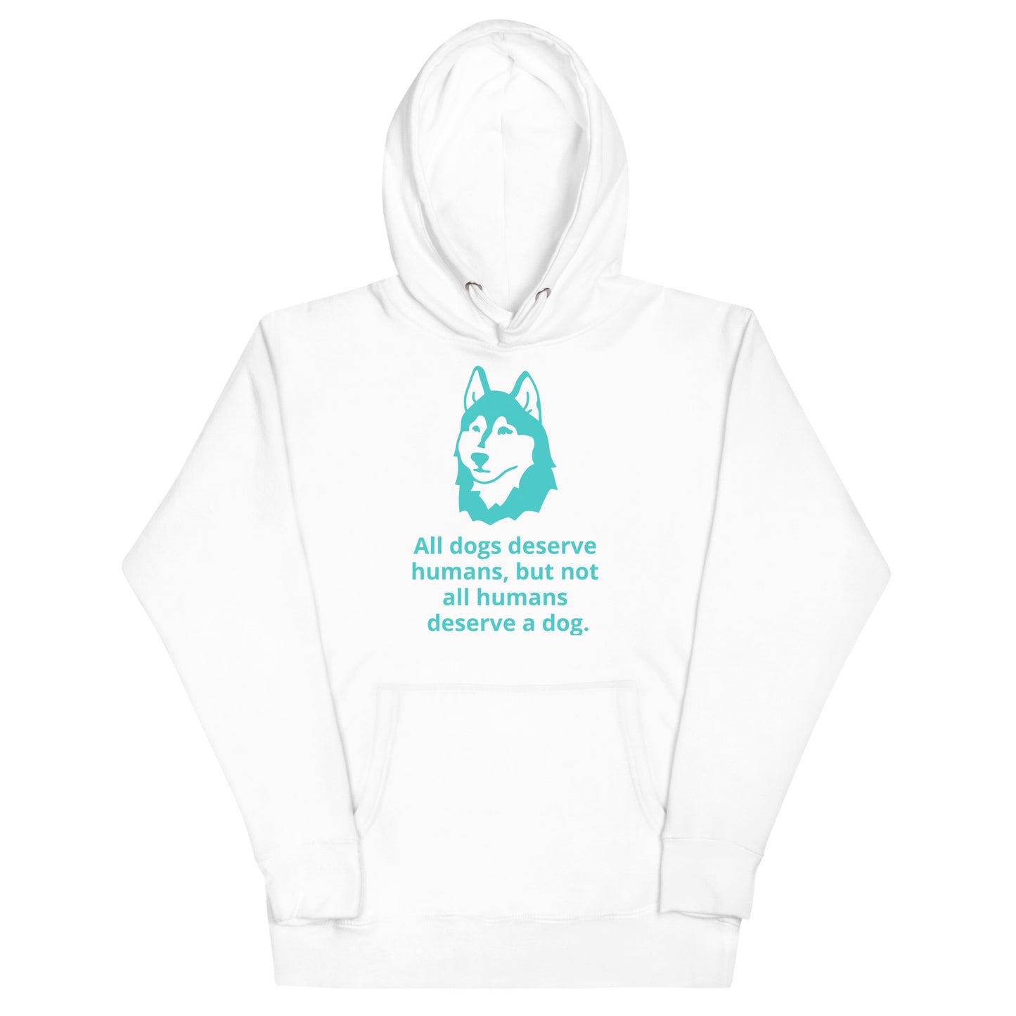 Unisex Dog Lover Hoodie - Husky (blue print)